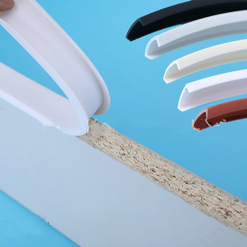 U Type Edge Banding Veneer Furniture Soft PVC Band for Home Table Wardrobe Cupboard Side Panel Decor Protective Seal Strip | Обустройство