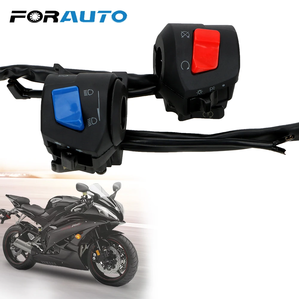 

FORAUTO 2Pcs/set Motorcycle Switch Horn Turn Signal Headlight Electrical Start Contol Moto Handlebar Switch Motorcycle Parts