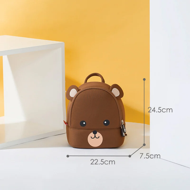 Bear-Small Size Новые рюкзаки для маленьких девочек, школьные сумки с 3D рисунком единорога для детей, трехразмерный Школьный Рюкзак Для Путешествий - Цвет: Bear-Small Size