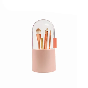 

Makeup Brush Storage Box Cosmetic Organizer Makeup Brush Barrel Holder Eyebrow Pencil Box Waterproof Contains Dustproof