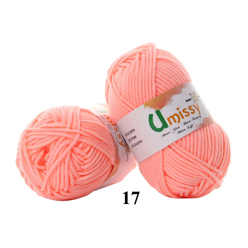 1pc 17 1 шт. пряжа для ручного вязания Хлопок Вязание Пряжа для Вязания Пряжи для Вязания Антистатические Мягкие Дешевые Пряжи Заводская Цена для Продажи 25 г - Цвет: 1pc 17
