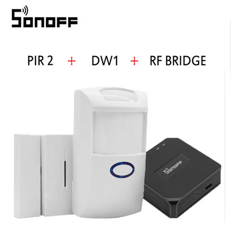 Новая охранная сигнализация Sonoff py2pro 433 МГц RF PIR датчик движения сигнализация для Alexa Google Home для умного дома