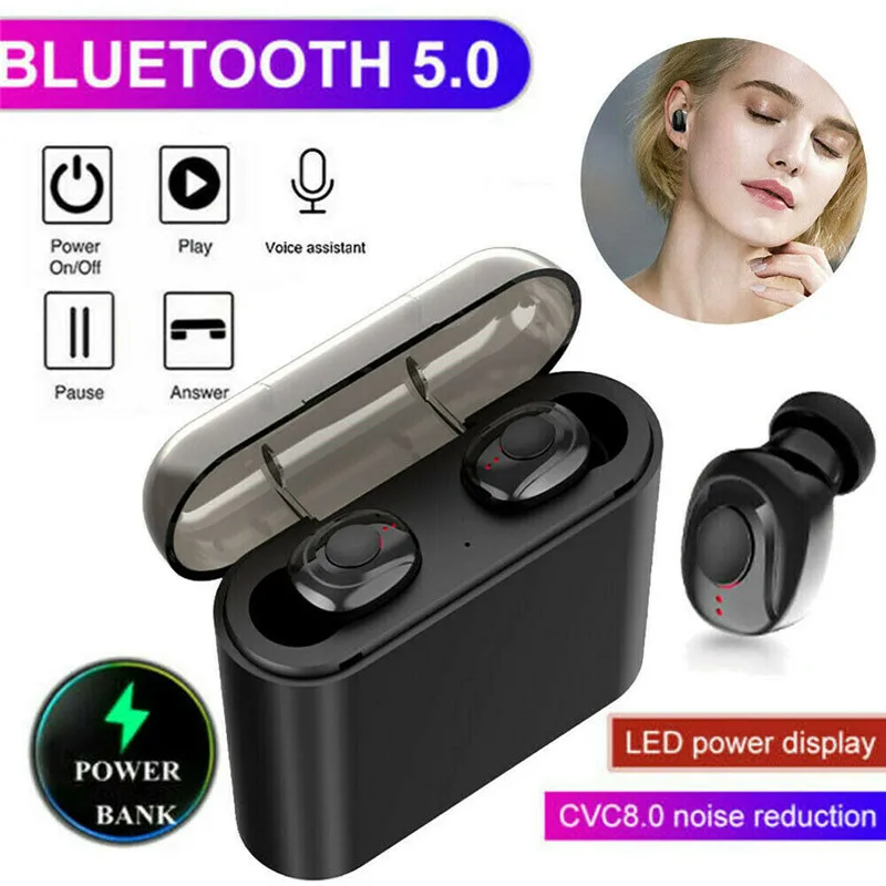Bluetooth 5.0 Headset Tws True Wireless Headphones Earbuds Mini