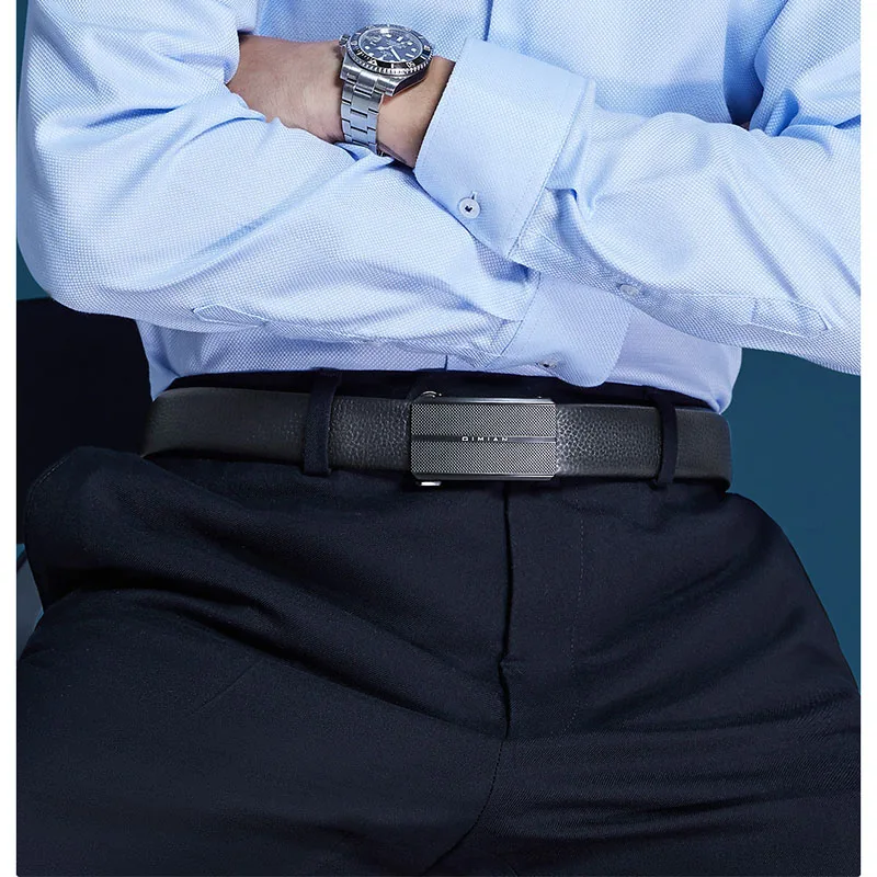 Xiaomi Qimian head layer cowhide Mens Belts Automatic Buckle Fashion Belts For Men Business Popular Male Brand Black Belts Soft (9)