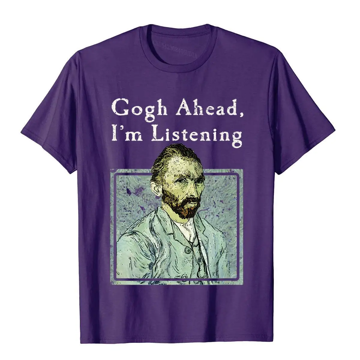 Van Gogh Shirt Funny Gogh Ear Joke Art Shirt__B9050purple