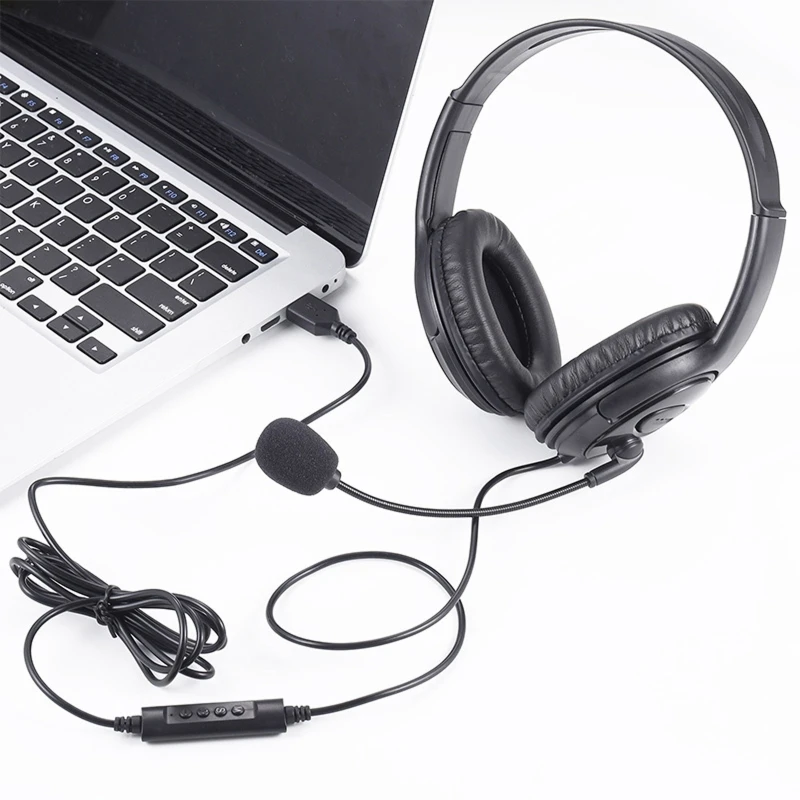 Проводная гарнитура USB для телефона игровые компьютерные наушники обучения