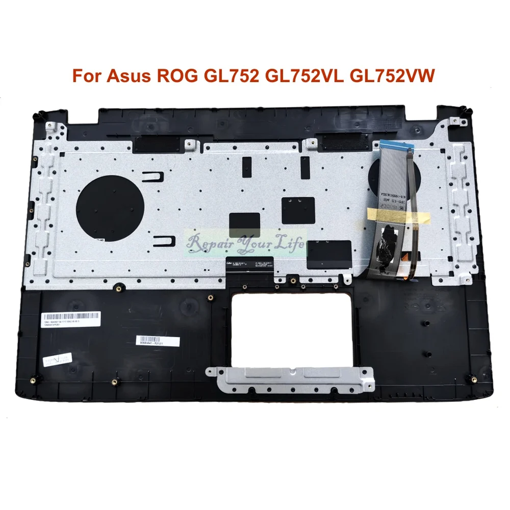 Palmrest para Asus Teclado Retroiluminado Gl752 Gl752v Gl752vl Gl752vw Gl752vwm Teclados c Escudo Topcase 13nb0941ap0301 us ui Rog - Imagem 2