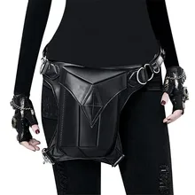 Винтажные женские сумки на пояс в стиле панк из искусственной кожи с заклепками и черепами, женские сумки через плечо DH16