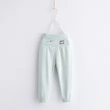 Маленькие штаны с высокой талией для детей 0-2 лет, новые весенние детские штаны с поясом, хлопковые и шерстяные дышащие штаны