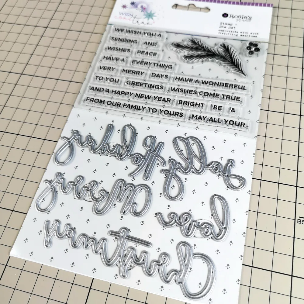 CRZCrafter прозрачный штамп и металлические режущие штампы набор Рождественский дизайн Скрапбукинг Cardmaking печать для журнала и режущие штампы