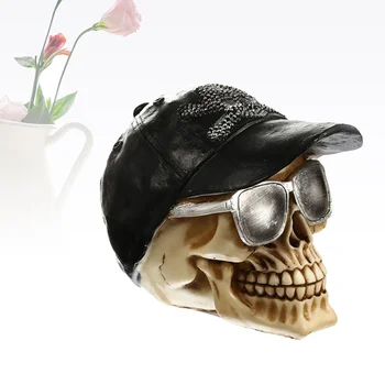 

1pc Resin Skull Simulation Creative Horror Skull Decor for Desktop Halloween
