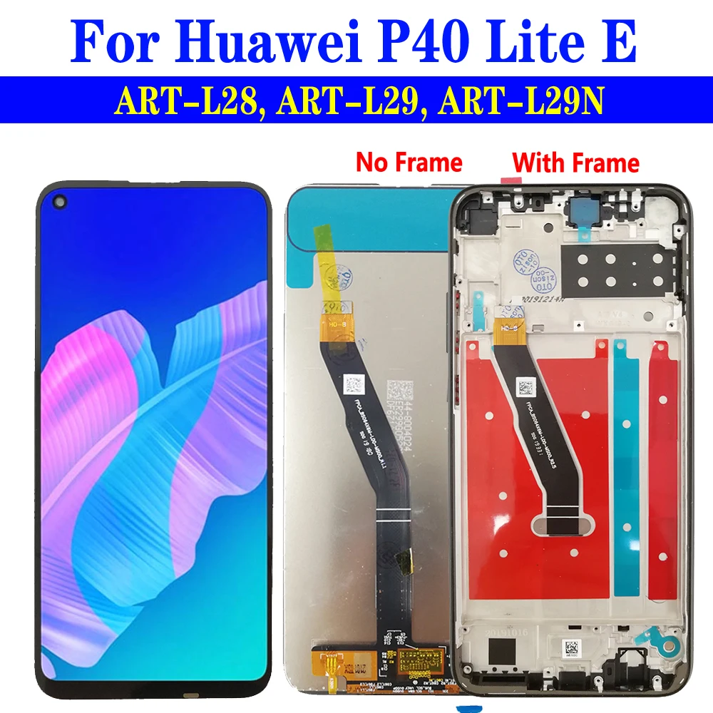 ЖК-дисплей 6,39 дюйма для Huawei P40 Lite E с рамкой ART-L28 LCD L29N, сенсорный экран с цифровым преобразователем в сборе, замена P40liteE