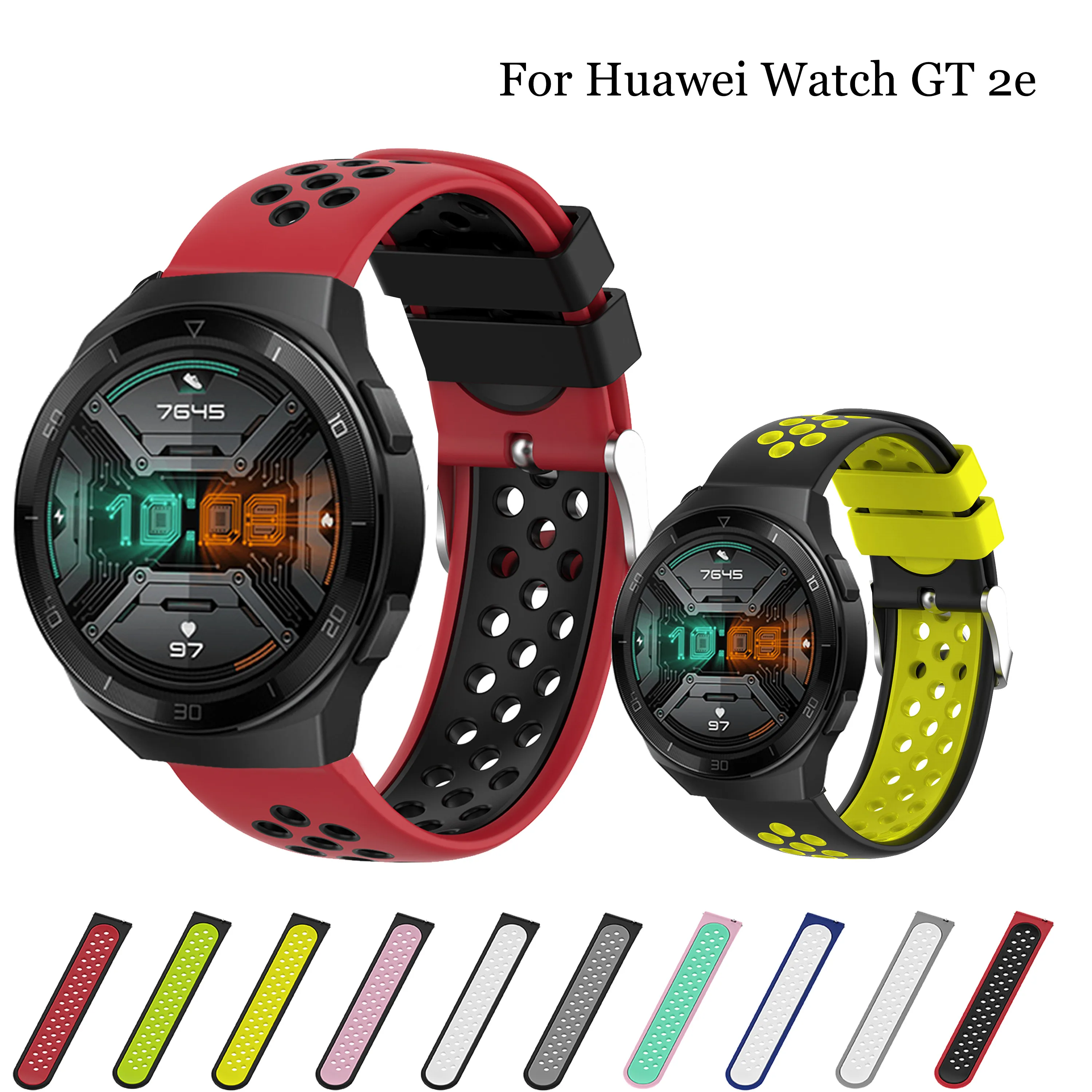 Smart Watch Strap For HUAWEI GT 2e Band Silicone Breathable Bracelet Durable Sport Replacement Belt | Электроника