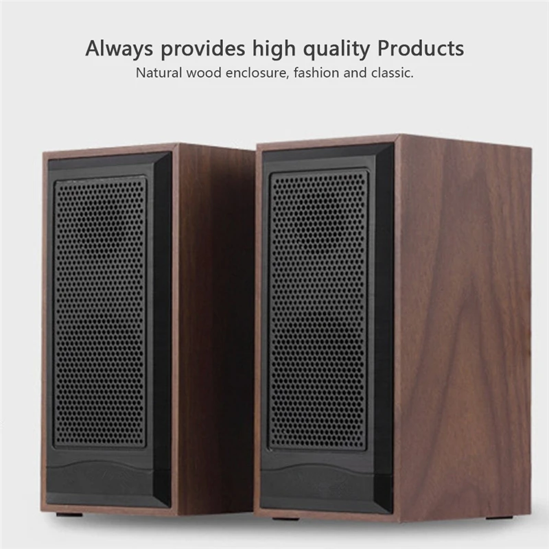 Wooden Computer Speakers Wood Enclosure Desktop Speaker USB Powered Speake Surround Laptop Speaker Wood Multimedia Loud speaker