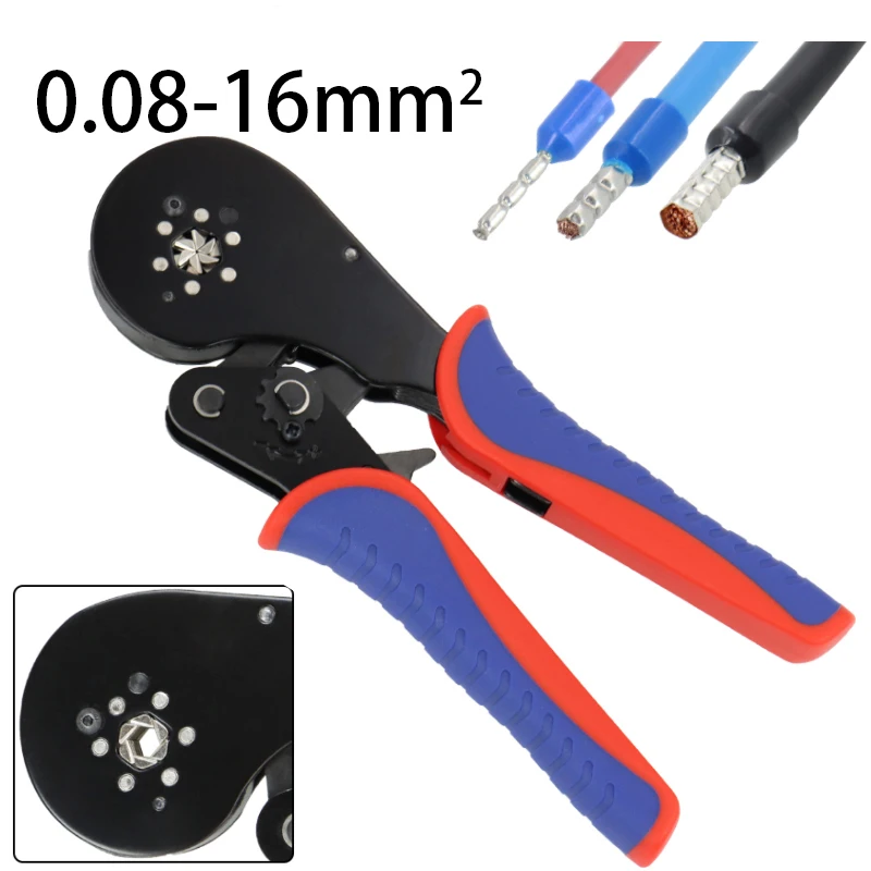 

Crimping tools pliers YE 16-6 0.08-16mm2 electrical tubular terminals box mini clamp Self-adjusting tool set crimp tools