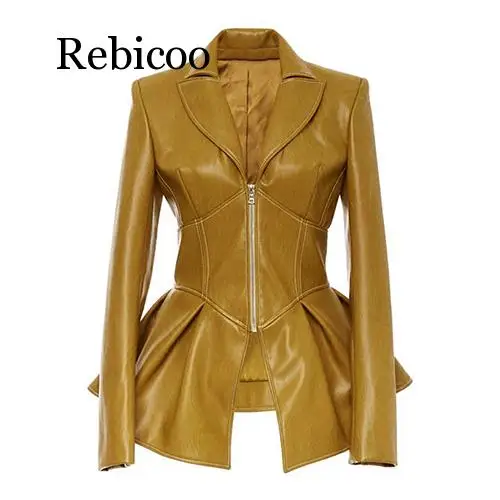 

Women Jacket Black Gothic Faux Leather PU Jacket Women Winter Spring Motorcycle Jacket Black Faux Goth Leather Coats