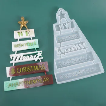 

Ornament Home Decor Crystal Casting Christmas Wish Epoxy Resin Mold Tree Hanging Craft Gift Holiday DIY Pendant Jewelry Making