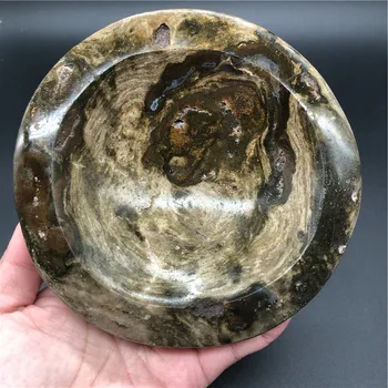 

Wholesale natural ocean jasper ashtray ocean jasper bowls quartz crystal 1046#