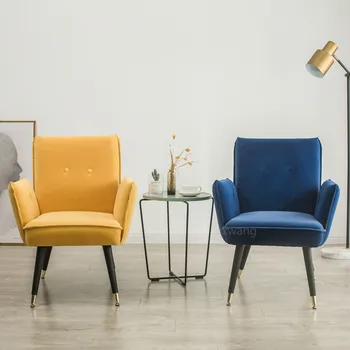 

Mid Century Modern Style Armchair Sofa Chair Legs Wooden Linen Upholstery Living Room Chair Furniture Bedroom Arm Chair