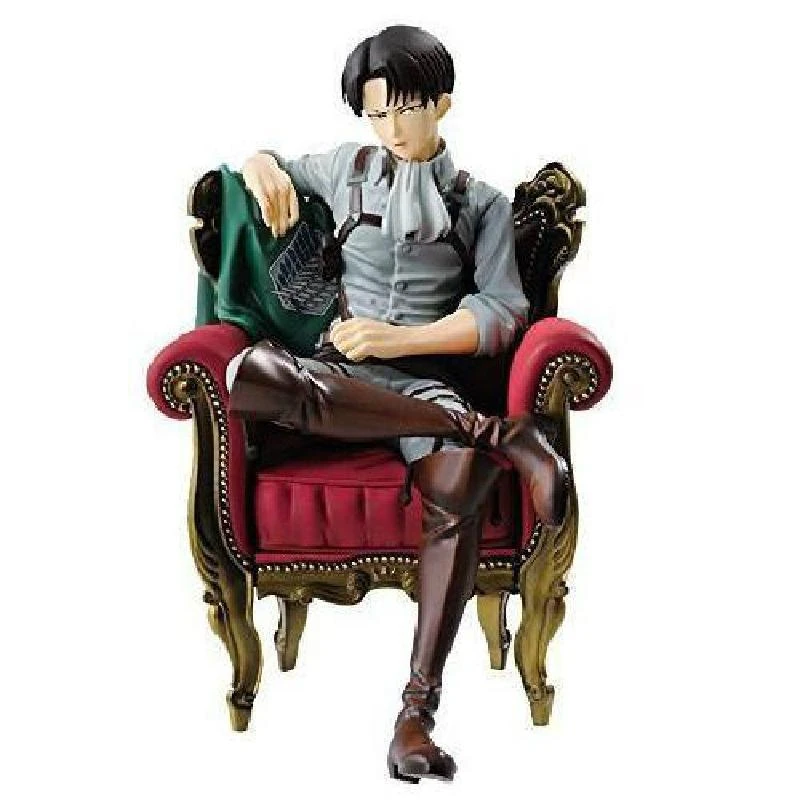 Figura de Anime de ataque a los Titanes, estatua de Levi Ackerman, sofá Ver  Manga de Anime, modelo de figura de acción de ataque a los Titanes de PVC,  decoración de juguete|Figuras