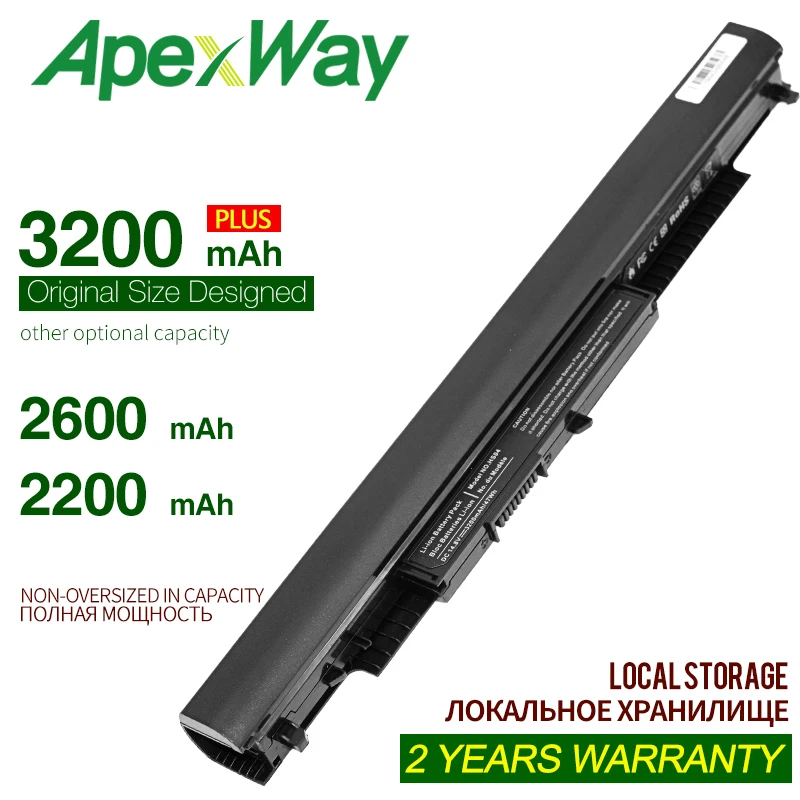 ApexWay 4 ячейки Батарея для hp павильон 14-ac0XX 15-ac0XX, HSTNN-PB6S HSTNN-PB6T HS03 HS04 807611-831 807612-831 255 245