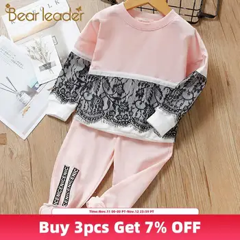 

Bear Leader Girls & Boys Children Sets New Kids Clothes Casual Sport Suits Lace Children Clothing Set Pullover+Pants 2pcs Outfit