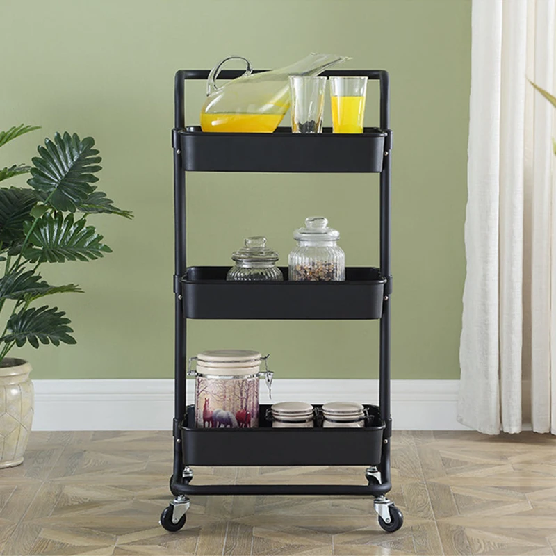  3-story Storage Trolley Cart Save Space Kitchen Organizer Bathroom Movable Rack Wheels Household St - 4000559498628