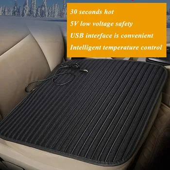

5V Heating Cushion Car Accessories Interior Car Seat Winter Car Plush Cushion 5V Voltage USB Interface Single Heating Cushion