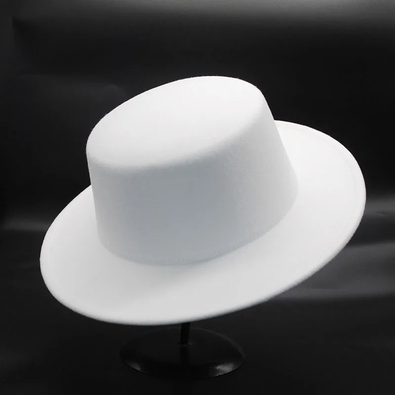 fedoras Bride Felt Fedoras Hat Soft Blank Jazz Hats Bridesmaid Casual Unisex Panama for White Party fedora cap