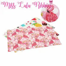 8x13 дюймов(20x34 см) Розовый фламинго Летних Фруктов цифровая печать виниловая лента свободу вырезать кусок 60 шт./упак. "сделай сам" без рукавов, для детей, с полоской на заказ