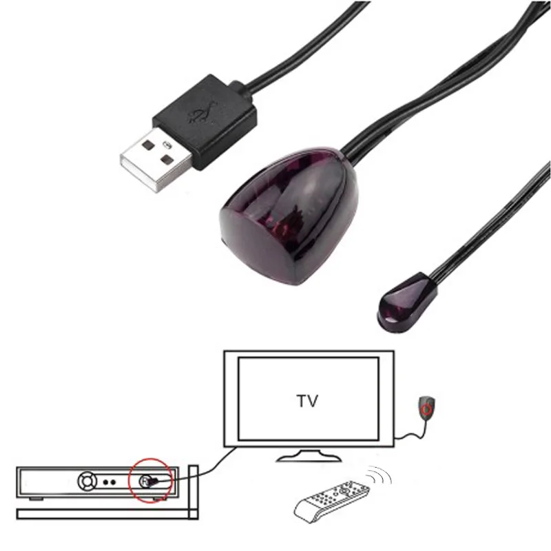 Практичный usb адаптер ИК инфракрасный пульт дистанционного управления приемник расширитель расширение шнур Кабель приемник радиорелейной станции для набора верхней коробки