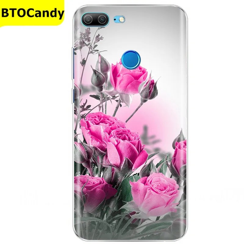 mobile phone cases with card holder For Honor 9 Lite Case Flower Soft Silicon Couqe Phone Case For Huawei Honor 9 Lite Cover Cases For Honor9 9lite Back Coque Funda arm pouch for phone Cases & Covers