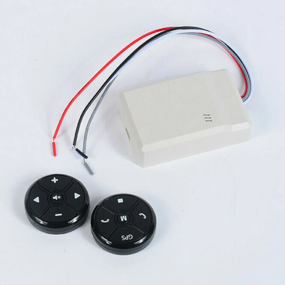 Универсальный черный беспроводной руль кнопка контроллер комплект для стерео DVD gps