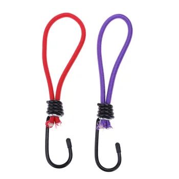 

4pcs 19cm Tent Rope High Strength Bungee Cord Cables Elastic Rope With Hook For Tent Outdoor Camping