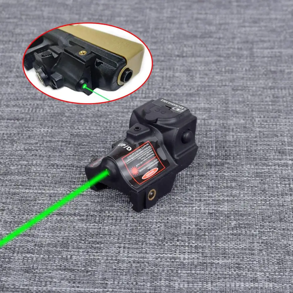 5mw Rechargeable Glock 17 18c 19 21 26 28 Pistol Gun Green Laser Sight Fit For Pistol With Picatinny Rail Aiming Lazer Pointer-0