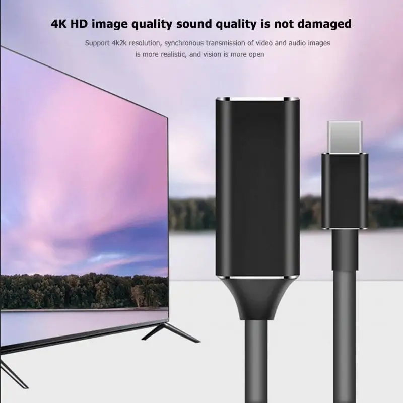 Преобразователь типа с к HDMI разумное хранение и удобный доступ USB-C к 4K HD HDMI адаптер удлинитель для телефона MacBook