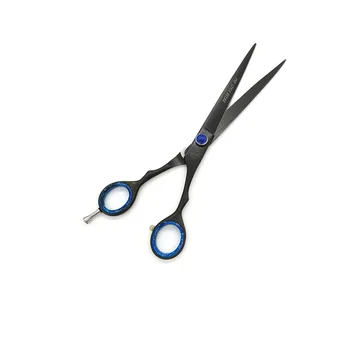 

High Quality Black Barber Scissors German JAGUAR High-end Hair Scissors Flat Cut Black 8 Inch