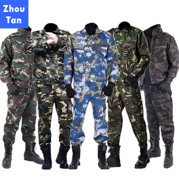 

Army Military Uniform Camouflage Tactical Clothing Men Special Forces Airsoft Soldier Training Combat Clothes Jacket Pant Set