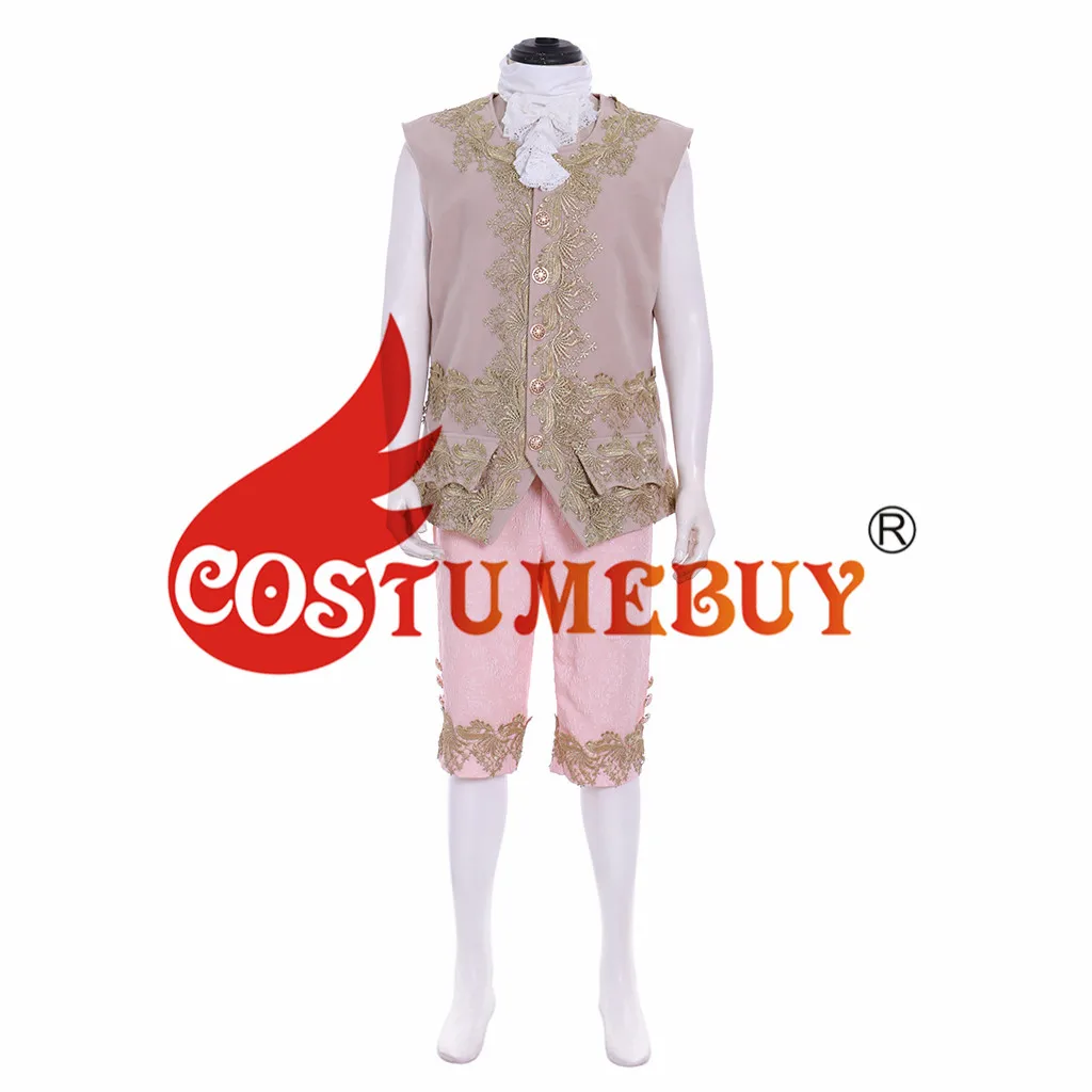CostumeBuy/мужской Костюм Принца британской Марии Антуанетты для костюмированной вечеринки костюм для взрослых детей 18 век Rococo розовый костюм L920