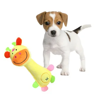 

Squeak Chew Dog Toys Sound Dolls Dog Cat Fleece Pet Funny Cute Plush Anmials Shape Toy for All Pets Durability Molar Toys