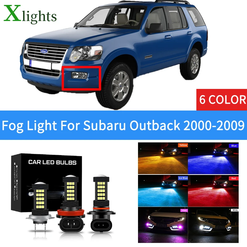 

LED Fog Light For Subaru Outback 2000 2001 2002 2003 2004 2005 2006 2007 2008 2009 Foglamp Bulb Ice Lamp Blue White Yellow Red
