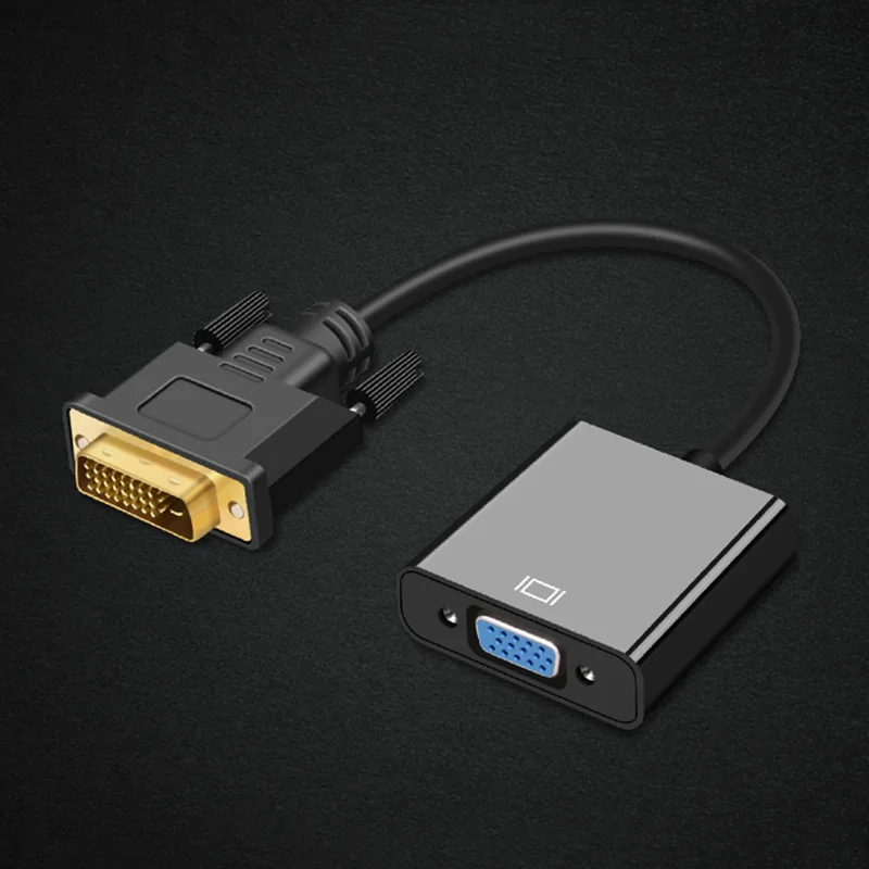 DVI штекер VGA Женский 1080P видео конвертер адаптер DVI 24+ 1 25 Pin DVI-D VGA адаптер кабель для проектора ТВ монитор ПК Дисплей