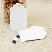 100 шт 5*3 см полое сердце вырезанное зубчатое белое/черная бумага карта/пустая бирка/Свадебная любимая Подарочная бирка на заказ за дополнительную стоимость