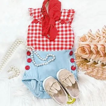 

Newborn Infant Baby Girl Ruffle Plaid Bodysuit Sleeveless Jumpsuit One Piece Outfits Sunsuit Toddler Girl Summer Clothes 2020
