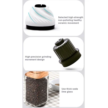 

Salt and Pepper Grinder Manual Salt and Pepper Milling Salt and Pepper Shakers Glass Seasoning Bottle TB Sale