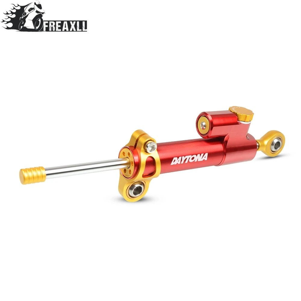 Gold-Red Мото CNC мотоцикл рулевой демпфер Стабилизатор Линейный Обратный контроль безопасности для Triumph DAYTONA T595 955i Daytona 675 R - Цвет: Gold-Red