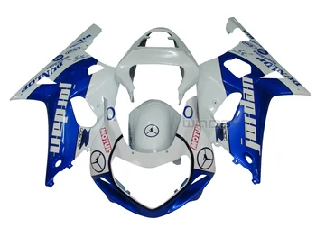 

For Suzuki GSXR600 GSXR750 2001-2003 ABS Fairing Kit Glossy Blue White Jordan Edition