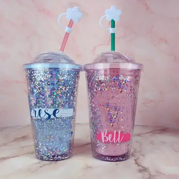 

12Pcs Silicone Straw Plug Reusable Airtight Drinking Dust Cap Cup Accessories Cartoon Plugs Tips Cover Suit For 6-8mm Straws