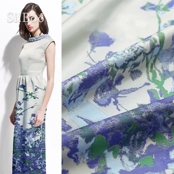 

Provence romantic floral positional printed new fashion brocade fabric for winter dress windbreaker jacket tissu imprimé SP5853