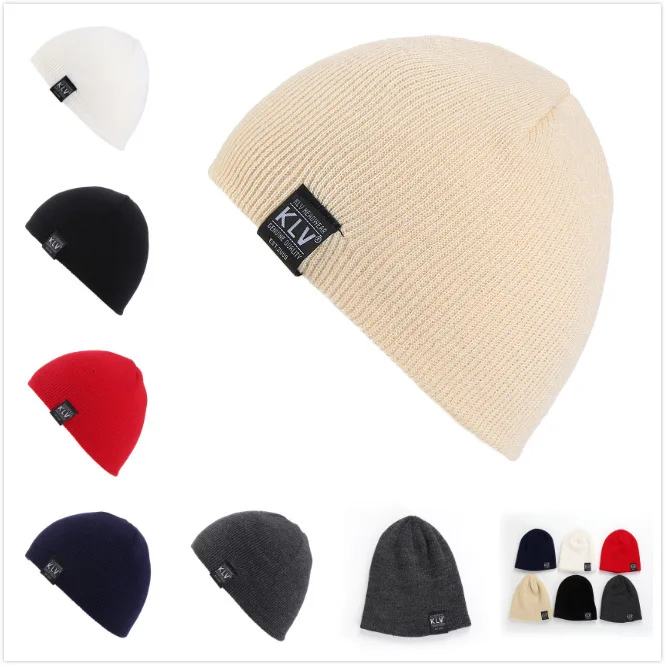 Зимняя однотонная шапка с тонкими полосками для катания на лыжах От 2 до 9 лет
